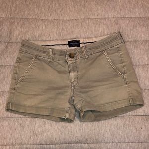 American Eagle Olive Green Midi Shorts